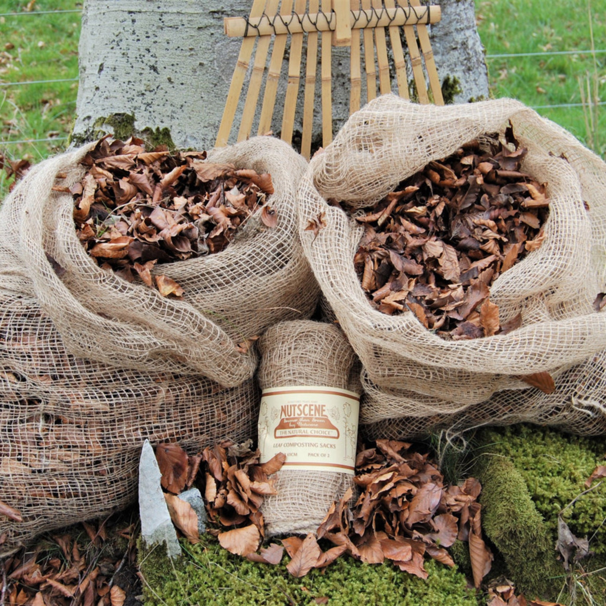 Leaf Collecting Hessian Sacks Biodegradable- 12 Pairs