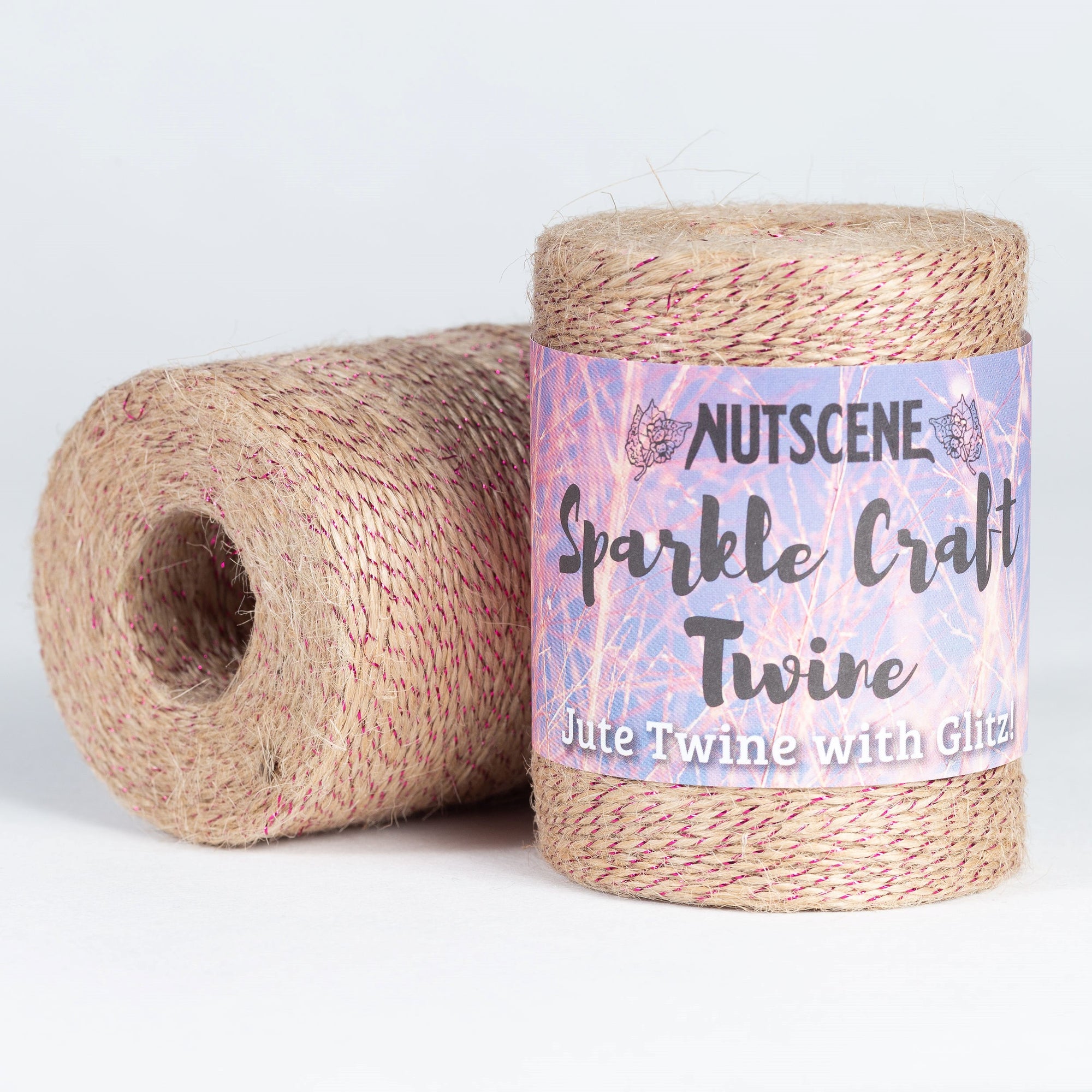 Sparkle Craft Twine single ply jute with silver lurex