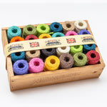 Wooden Crate of Mini  Nutscene Heritage Twine spools